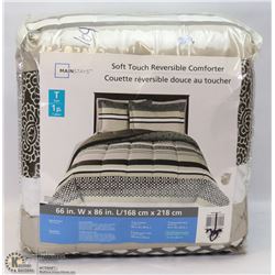 SIZE TWIN SOFT TOUCH REVERSIBLE COMFORTER