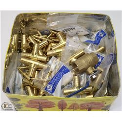 BIN OF BRASS FITTINGS