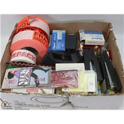 FLAT OF ASSORTED OFFICE SUPPLIES