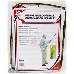 10 PAIR OF ASSORTED DISPOSABLE COVERALLS