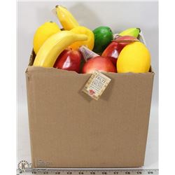 BOX OF 30 NEW FRUIT PLASTIC