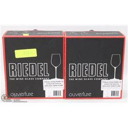 4PC RIEDEL WINE GLASSES