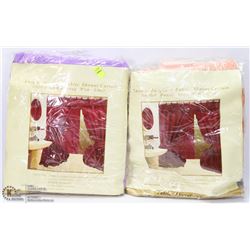 LOT OF 2 FABRIC SHOWER CURTAINS