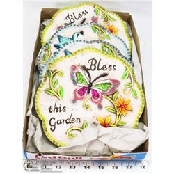 SET OF 4 GARDEN STONES