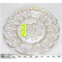 FEDERAL GEORGETOWN CARNIVAL GLASS EGG PLATE