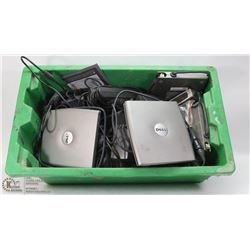 BOX OF LAPTOP CHARGERS AND USB DVD ROM