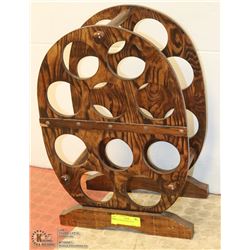DARK WOODEN WINE RACK