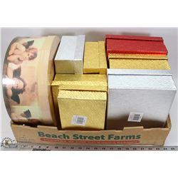 FLAT OF EMPTY GIFT BOXES