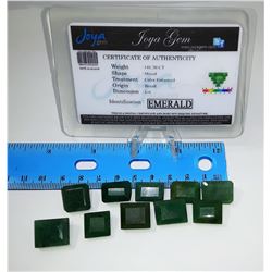 14 - LOT OF 141.20 CT BRAZILIAN EMERALD