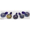 Image 1 : LOT OF 5 HANDMADE GLASS LAMPWORK PENDANTS ON
