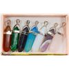 Image 1 : LOT OF 7 ASSORTED SEMI PRECIOUS PENDANTS.