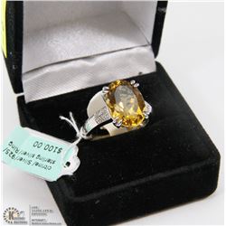 7) CITRINE STERLING .925 SILVER RING SIZE 7