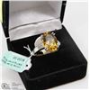 Image 1 : 7) CITRINE STERLING .925 SILVER RING SIZE 7