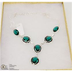 #12-GREEN APATITE GEMSTONE NECKLACE
