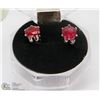 Image 1 : #51-RED RUBY EARRINGS