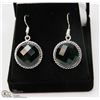 Image 1 : #26-CHROME DIOPSIDE GEMSTONE EARRINGS