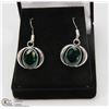 Image 1 : #10-GREEN APATITE GEMSTONE EARRINGS