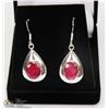 Image 1 : #31-NATURAL RED RUBY EARRINGS