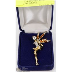 FAIRY STYLE BROOCH WITH RHINESTONE INLAYS