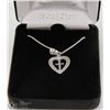 Image 1 : .925 RADIANCE STERLING SILVER HEART & CROSS