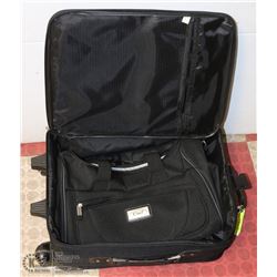 SMALL GIORINI BLACK SUITCASE ON WHEELS