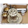 Image 1 : FLAT OF SILVER PLATED ITEMS INCL CLEANERS