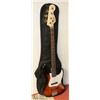 Image 1 : SQUIRE FENDER J BASS GUITAR WITH CASE.