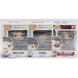 LOT OF 3 ASSORTED NEW FUNKO POPS