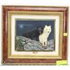 Image 1 : 12"X16" 3D FRAMED WOLF SCULPTURE