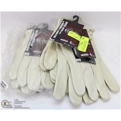 4 PAIRS OF LARGE BOB BALE DRIVERS ROPER LEATHER