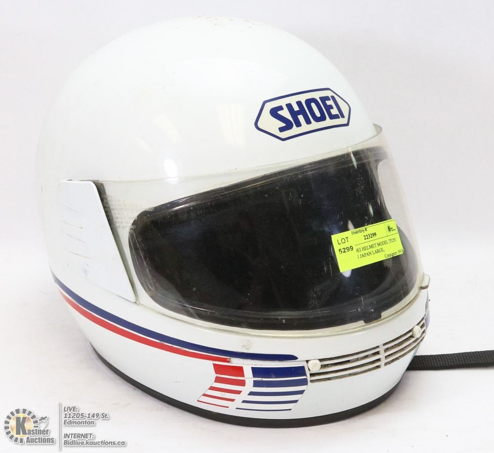 japan shoei helmet auction 1988 Eddie Lawson Signed Race Used Marlboro Agostini Yamaha 500c Wayne Rainey: A full-face helmet