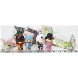 LOT OF 4 MOMIJI DOLL COLLECTIBLES