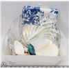 Image 1 : NEW RECTANGULAR TABLE CLOTH W/ SEASHELL PLATTER