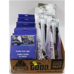 FLAT OF FLEXIBLE DESK LIGHTS AND NECKLACE HANDS-FREE