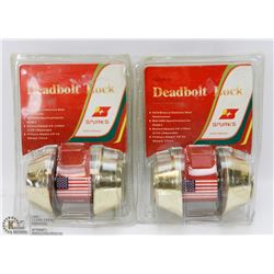 TWO DEADBOLT LOCKS WITH KEYS