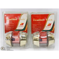 TWO DEADBOLT LOCKS WITH KEYS