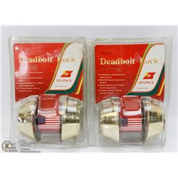 TWO DEADBOLT LOCKS WITH KEYS