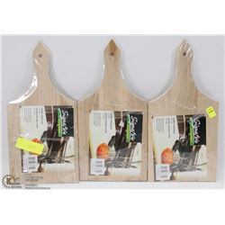 LOT OF 3 WOOD CUTTING BOARDS