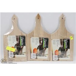 LOT OF 3 WOOD CUTTING BOARDS
