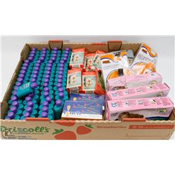 FLAT OF ASSORTED ITEMS INCLUDING AFTER SHAVE,