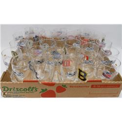 FLAT OF ASSORTED TEAM HOCKEY GLASSES