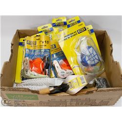 FLAT OF ASSORTED HAND TOOLS AND MORE