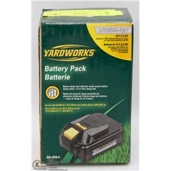 NEW YARDWORKS 18V LITHIUM ION BATTERY