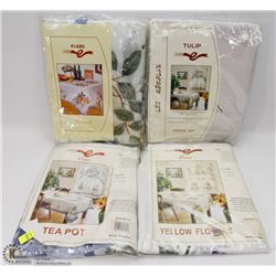 LOT OF 4 TABLE CLOTHES