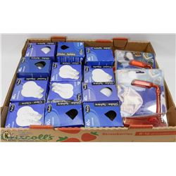 FLAT OF LIGHT BULBS, READING LIGHTS, AND MORE