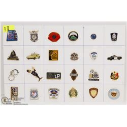 SHEET OF POLICE COLLECTORS PINS