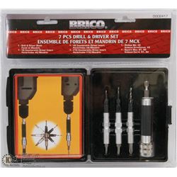NEW 7PCS DRILL & DRIVER SET