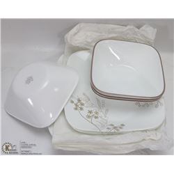 CORELLE VITRILLE SHADOW DANCE PLATE/BOWL SET