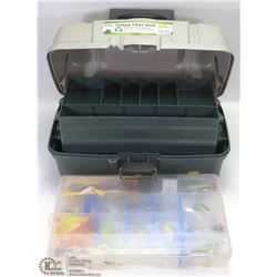 FLAT WITH BRAND NEW TACKLE BOX AND TRAY FULL