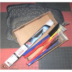 AUTOMOTIVE LOT W/ NEW WIPER BLADE, SNOW SCRAPERS &